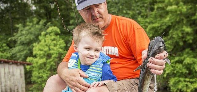 family fishing